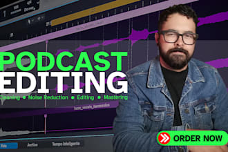 clean, edit and master your audio podcast