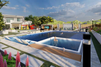 do landscape design for parks, backyards and render images
