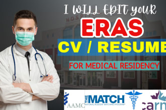 help perfect your eras medical residency cv