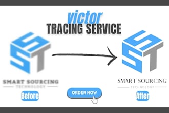 recreate your logo, redo, resize, convert, vector tracing in adobe illustrator