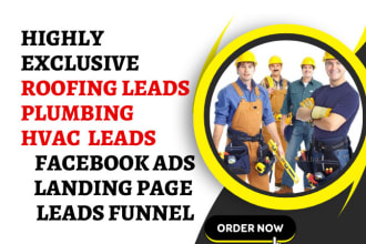 generate highly exclusive roofing leads plumbing leads hvac leads generation