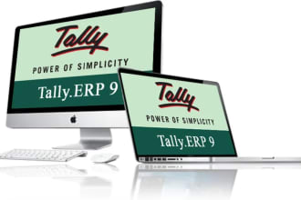 work accounting and bookkeeping on tally erp 9