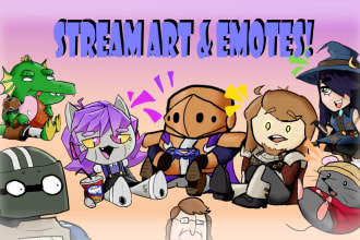 create streaming emotes and png tuber art