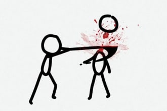 do stickman with rounded torso animation