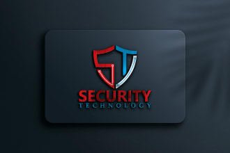 design a modern cyber security, security and technology logo