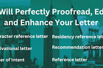 proofread and edit your reference or recommendation letter