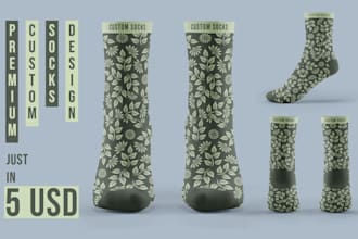 design custom and unique socks design