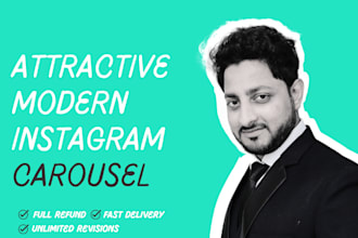design an attractive modern instagram carousel post