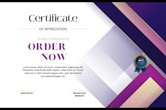 design certificate templates, diploma or award certificate