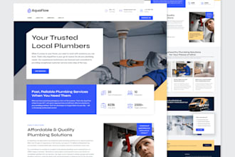 design plumber company website on wordpress with elementor pro