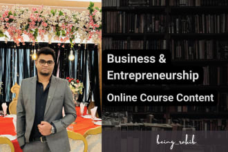 create online course content on business and entrepreneurship