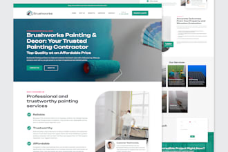 design painting company website on wordpress with elementor pro