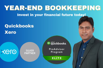 do year end bookkeeping, set up, quickbooks clean up