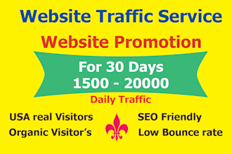 do organic website promotion for 30 days