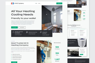 design hvac company website on wordpress with elementor pro
