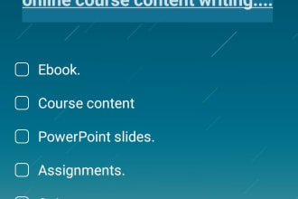 write online course content