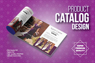 design product catalog, sell sheet, lookbook or brochures