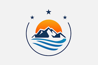 create a vintage mountain and adventure logo in 1 day