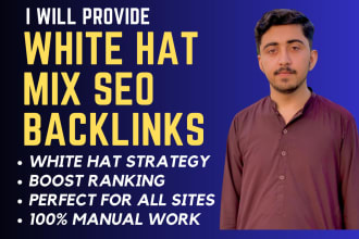 make high quality mixed white hat SEO backlinks for link building google ranking