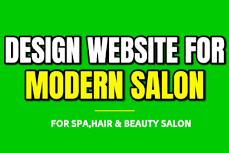 design a modern salon website with appointment booking