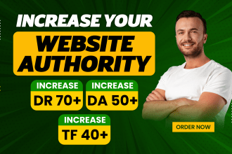 increase domain rating ahrefs DR domain authority da tf with SEO backlinks