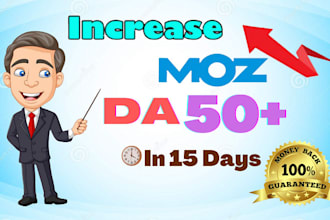 increase da domain authority 50 plus fast moz