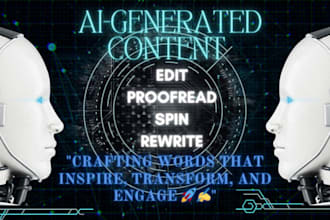 professionally edit and proofread ai generated content