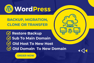 backup, migrate or transfer wordpress website to new host or domain