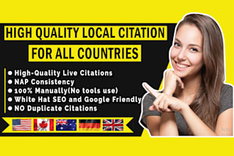 do live local SEO citation backlinks to rank website locally