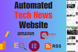 create a wordpress automated tech news website for passive income