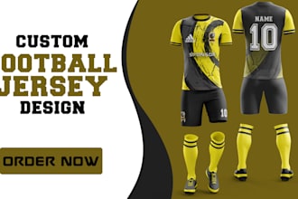 design a custom football or soccer jersey for your team