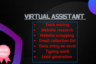 do web scraping, data mining, web research and automation