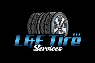 design modern tire shop or automotive logo