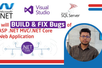 build, fix bugs and customize your asp dot net mvc web applications
