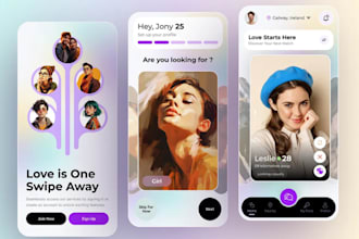 develop dating app, tinder clone app, social media app, video chat app, chat app