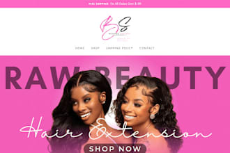 design wix hair extension website,hair extension shopify , beauty website
