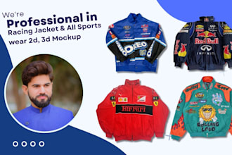 do professional 2d, 3d mockup sports and athletics apparels