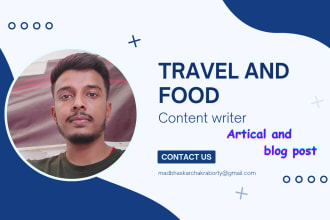write travel or food blog