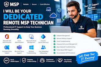 e your dedicated remote msp technician for IT support