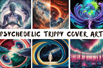 create psychedelic trippy album art that stands out