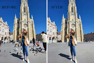 remove unwanted people out of your photos background