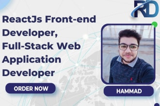 be your reactjs front end developer, full stack web developer