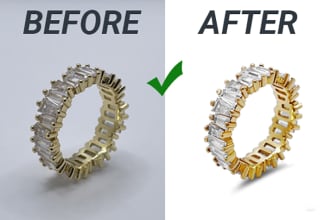 do professional jewelry photo editing and color correction