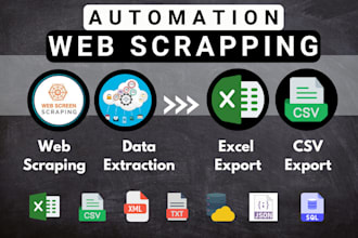 do website scraping automation data extract excel database
