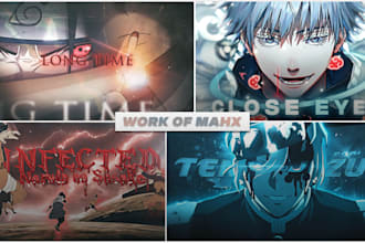 design a catchy youtube anime thumbnail for your amv