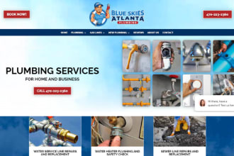 design plumbing website electrician website handyman website