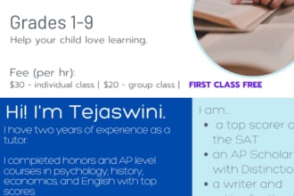tutor your child in english and math