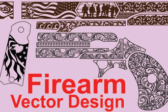 design firearm engraving vectors for laser and cnc machines