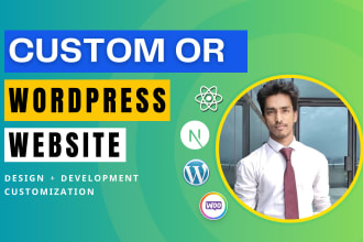 develop wordpress or custom ecommerce website design