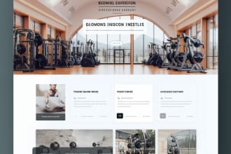 build modern fitness gym website, personal trainer, sports,